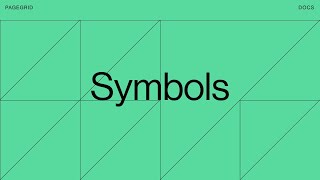 Symbols – PAGEGRID tutorial