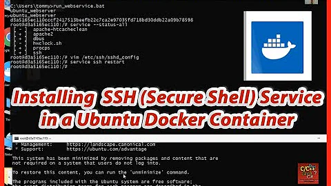 HowTOs:  Installing SSH (Secure Shell) Service in Ubuntu Docker Container