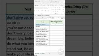 Excel Formula to Capitalize First Letter #excelshorts screenshot 4