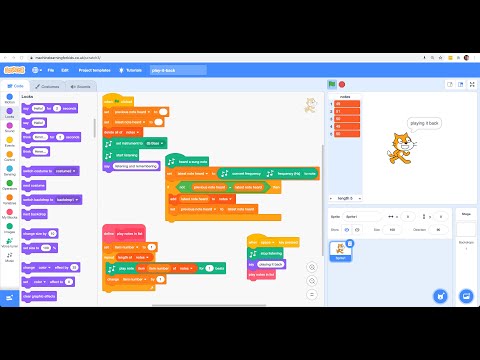 demo of pitch estimation in Scratch