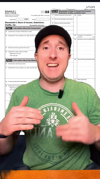 Schedule K-1 Tax Form explained in 60 seconds