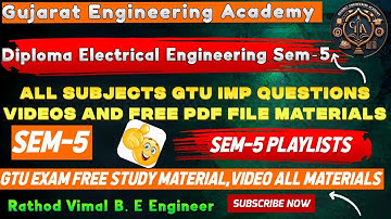 Diploma Electrical Engineering Sem-5 Playlists📘| All Subjects GTU IMP Questions✅| PDF Video Material