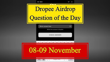 Dropee Question of the Day | Dropee Question of the Day Today 08 November | Dropee Daily Question