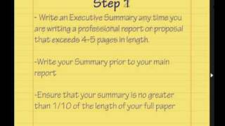 Реферат: The Executive Summary Essay Research Paper The