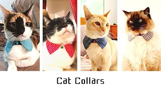 Sewing DIY Cat Collar with pattern; 고양이 목걸이 (카라) 만들기 (패턴포함)