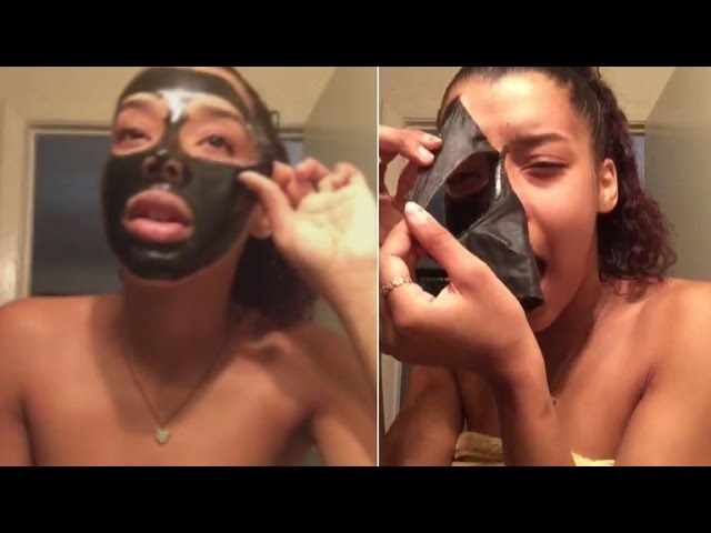 Charcoal Mask Trends Go Horribly Wrong: It Feels Like Waxing - YouTube