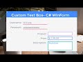 Custom TextBox - Border, Focus Color, Underlined Style - WinForm C#