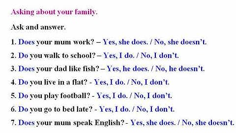 Excel 5 Module 3 Asking about your Family ex 9 p 37