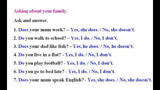 Excel 5 Module 3 Asking about your Family ex 9 p 37