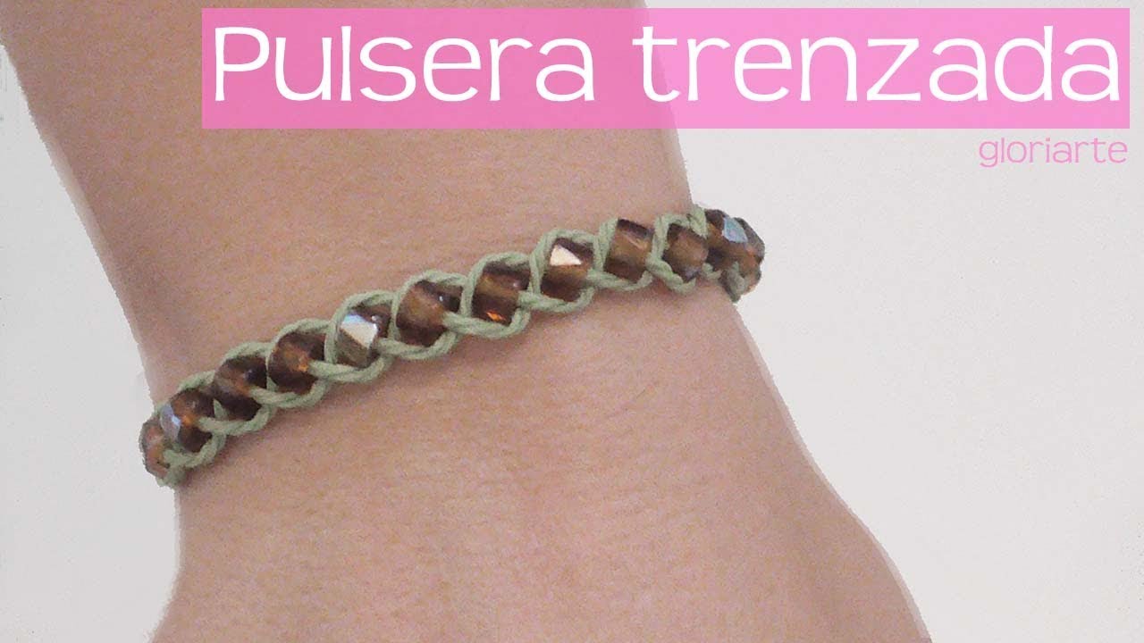 Pulsera Trenza con Cuentas. Muy Fácil. Beaded Bracelet Braid.