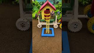 🚜🏗️ Mini Tractor Creates a Strong Cement Pillar! Tiny machine, huge construction skills! 👀✨