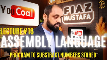 16_Assembly Language Programming in Hindi/Urdu: Program to Subtract Two Numbers Using Variables