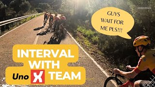 Amateur Cyclist caught up with UNO-X TEAM during HARD interval ⚡