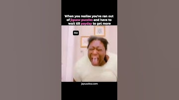 The Struggle of Puzzle Addicts is REAL 🧩💸.... Play free puzzles at jspuzzles.com & join the fun!