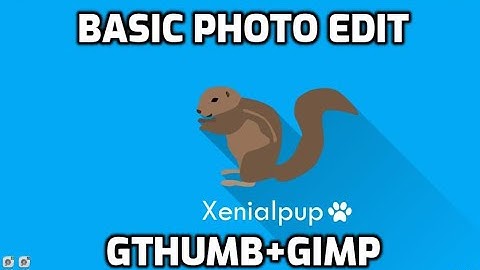 Photo editing in Xenialpup32 using gthumb and gimp.