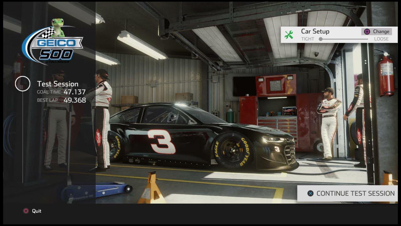 NASCAR Heat 5 Talladega Qualifying Slider 1 + pit adjustments