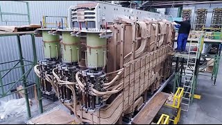 Hypnotic Process Of Manufacturing &amp; Installing Giant Power Transformers. Modern Wire Winding Machine