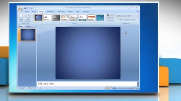Microsoft® PowerPoint 2007: How to make backgrounds on Windows® 7?