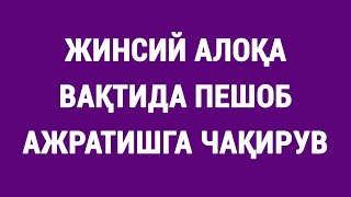 Жинсий алоқа вақтида пешоб ажратишга чақирув