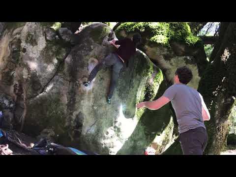 Beta Video for climb Hueco Wall v5, Castle Rock State Park