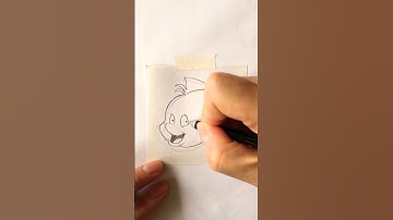 How to draw Flounder from The Little Mermaid