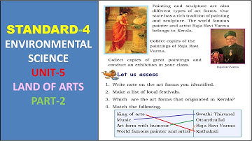 CLASS - 4 | ENGLISH MEDIUM | UNIT - 5 | ENVIRONMENTAL SCIENCE | PART -  3 | LAND OF ARTS