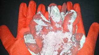 Homedepot's 6 pack Latex Coated Work Gloves: Quality and durability after a day's use and a week use