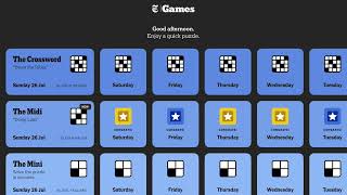 NYT The Midi Crossword 26 July 2026