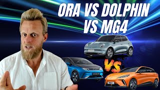 NEW MG4 vs BYD Dolphin vs GWM Ora - which $39,990 EV is best?