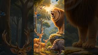 ताकत का घमंड #shorts #viralvideo #viralshorts #animals #animation #forest #lion #elephant