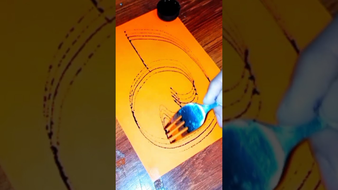 Allah Spoon Calligraphy | Gradient Texture Art 