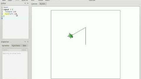 kturtle on edubuntu 9.04 linux education