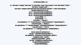 Javascript Form Select Change Options Dynamic List/ one to multiple lists