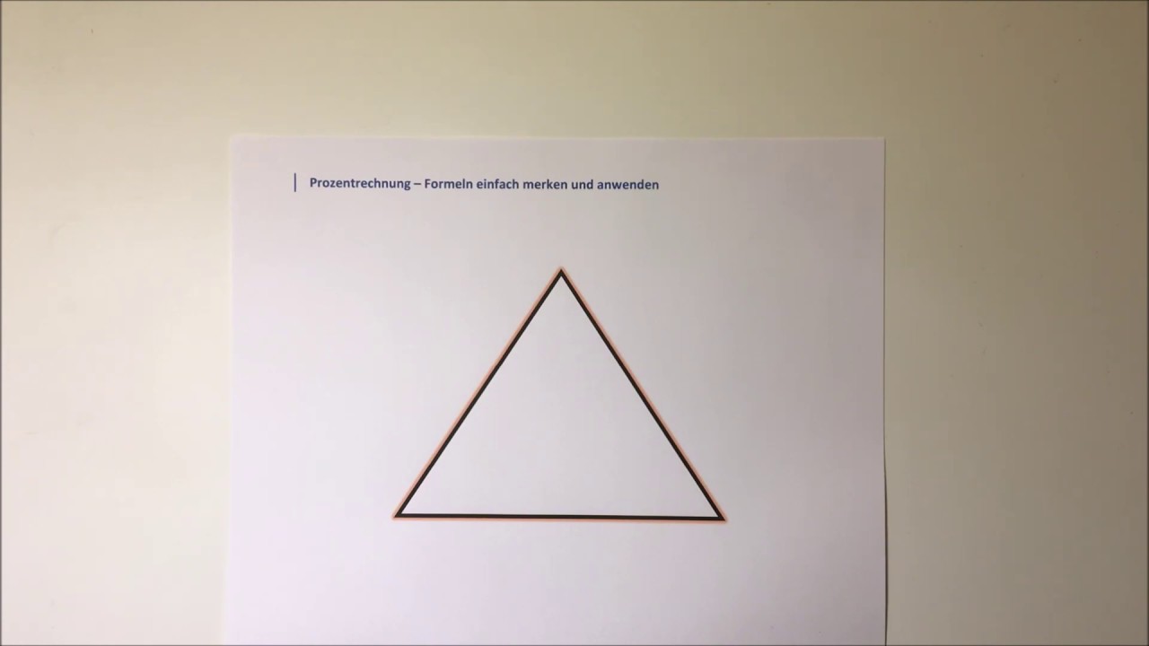 Prozentformeln leicht merken