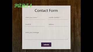 php contact form part 1