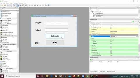 PyQt5 BMI Calculator
