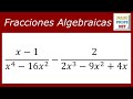 RESTAR FRACCIONES ALGEBRAICAS - Ejercicio 1