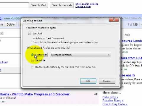 Opening or downloading an attachment in an email