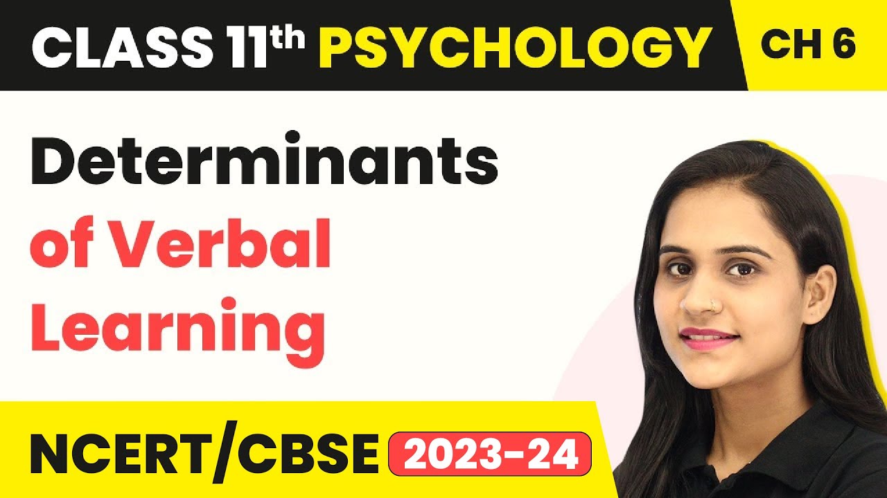 verbal learning in psychology