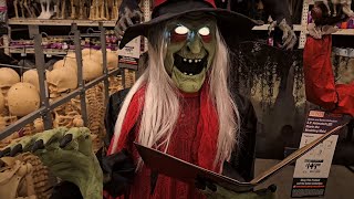 Spell-Casting Witch Animatronic Store Demo Home Depot Halloween 2023