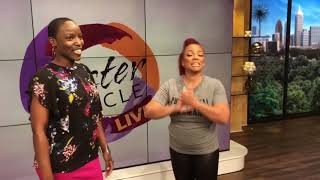 Kim Fields takes a stunt person lesson. #BTS I Sister Circle Live