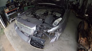 Fixing everything wrong with a wrecked crown vic.