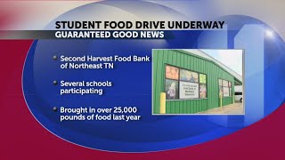 Area students participating in Second Harvest’s annual High School Student Food Drive