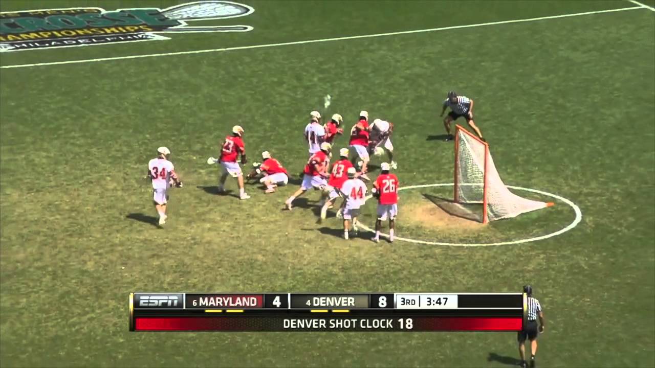 Lacrosse Film Room Maryland defense double poles and puts Isaiah Davis