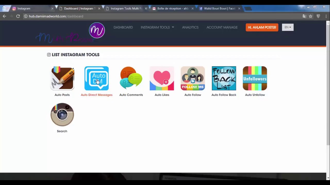 instagram tools part 7 auto send direct message Ø§Ø±Ø³Ø§Ù Ø±Ø³Ø§Ø¦Ù Ø¹ÙÙ Ø§ÙØ®Ø§Øµ ÙÙÙ ØªØªØ§Ø¨Ø¹ÙÙ Ø§Ù Ø§ÙØ¹ÙØ³ - auto message instagram