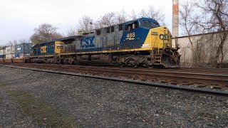 [HD] CSX Q020 Intermodal Train Eastbound - Fairport, NY
