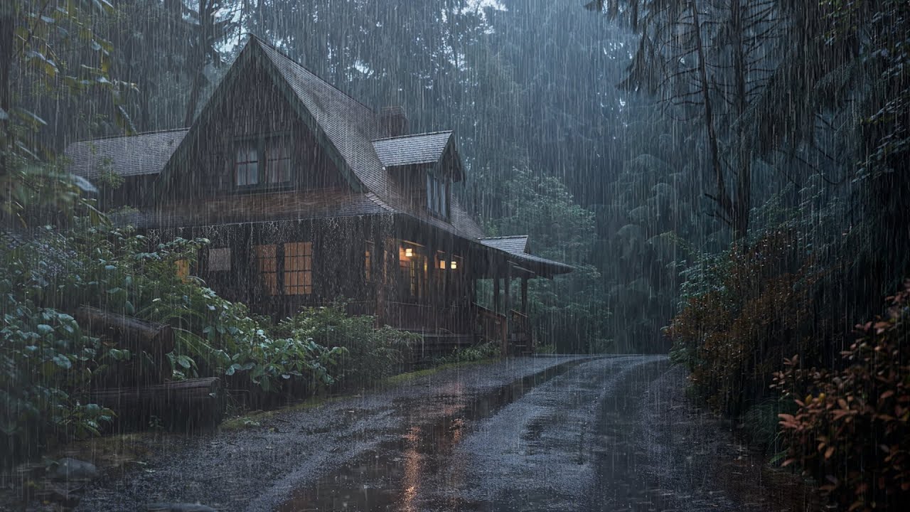 Beat Insomnia And Sleep Better with Heavy Rain in the Forest | Deep ...