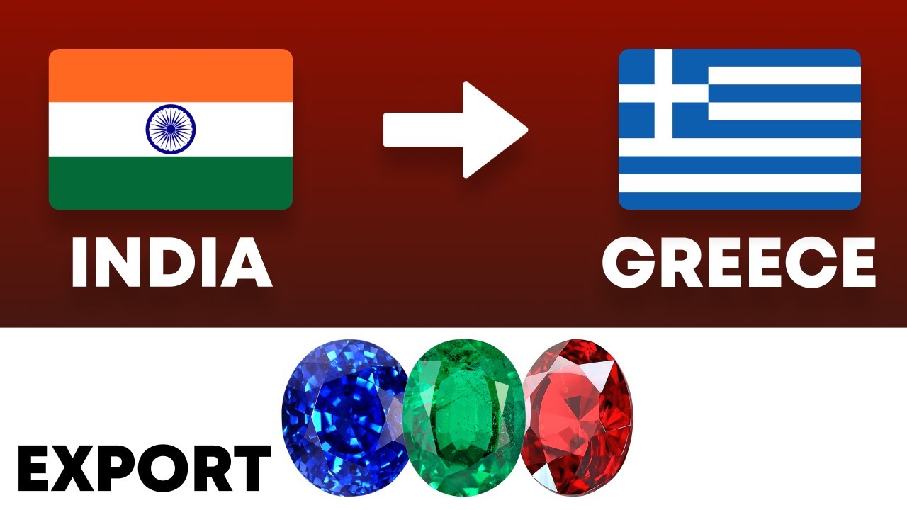 Finished Emerald, Sapphire & Ruby Gemstone Export | India to Greece Figures 2023