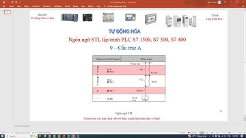 Lập trình PLC: 9 ngôn ngữ STL cấu trúc A