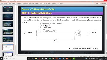 Coupled Thermal-Structural Analysis for finding the Thermal Stress in a bar using ANSYS APDL